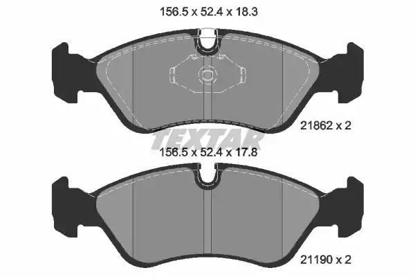 Klocki hamulcowe przód Opel ASTRA 91-98 VECTRA 88-95 E Textar 2186201
