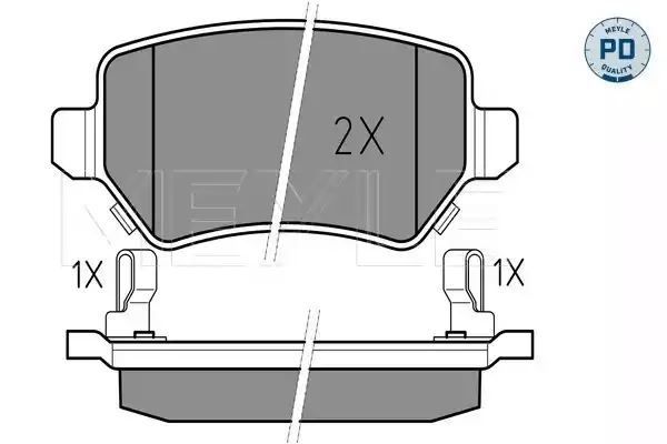 KLOCKI HAMULCOWE TYŁ OPEL ASTRA G ZAFIRA 97- ,SYSTEM: LUCAS GIRLING MEYLE 0252341715/PD