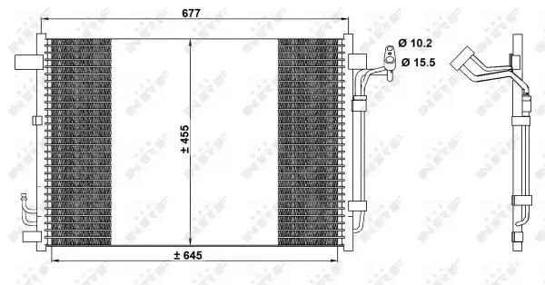 Chłodnica skraplacz klimatyzacji Nissan MURANO 07- NRF 350094