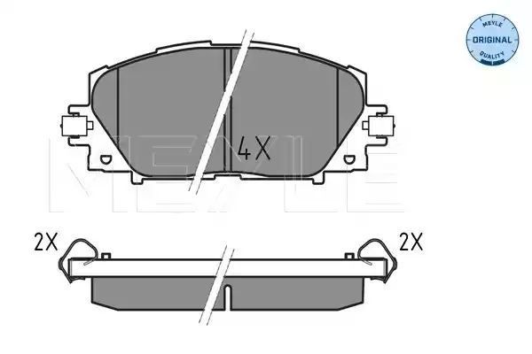 KLOCKI HAMULCOWE PRZÓD TOYOTA PRIUS 1,8 09- MEYLE 252445116