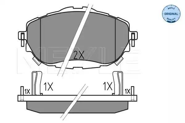 KLOCKI HAMULCOWE PRZÓD TOYOTA AURIS COROLLA 12- MEYLE 252569819