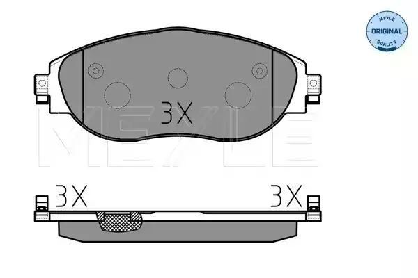 KLOCKI HAMULCOWE PRZÓD VW SHARAN 10-/ALHAMBRA 10- GOLF 7 OCTAVIA 12- Z CZUJNIKIEM MEYLE 0252511720/W