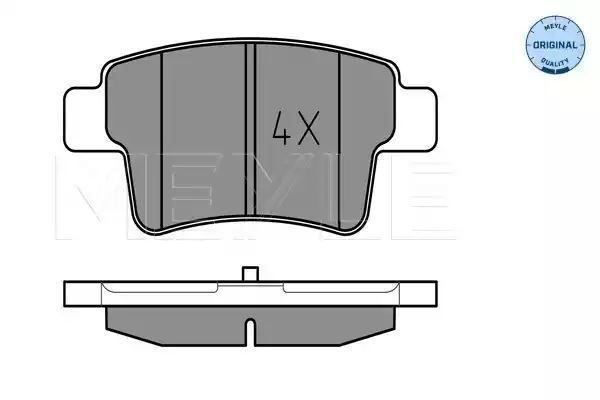 KLOCKI HAMULCOWE TYŁ CITROEN C4 PICASSO 07- MEYLE 252454016
