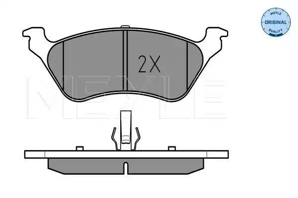 KLOCKI HAMULCOWE TYŁ CHRYSLER VOYAGER 00- Z CZUJNIKIEM MEYLE 0252403616/W