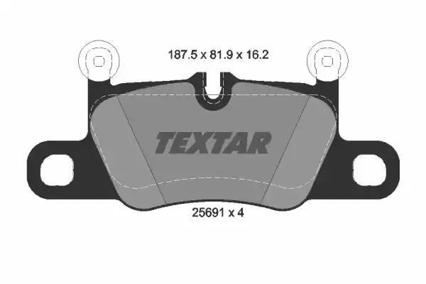 Klocki hamulcowe tył Porsche 911 991 11- CARRERA Textar 2569101