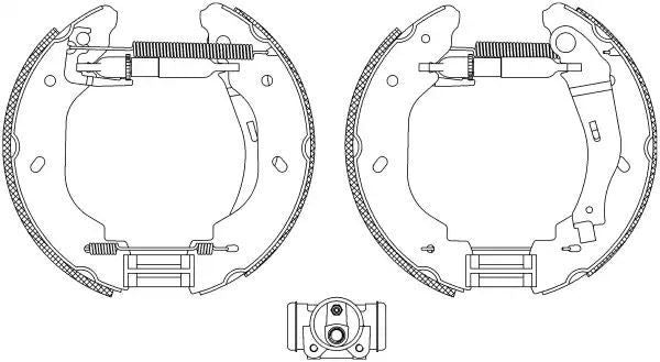 ZESTAW SZCZĘK HAM. FORD TRANSIT 2,0-2,4 TDCI 00-14 KPL. Z CYLINDERKAMI Textar 84059100