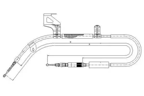 Linka hamulca ręcznego VW A6 97-05 LE Textar 44006300