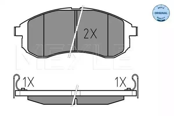 KLOCKI HAMULCOWE PRZÓD MITSUBISHI L200 96-07 Z CZUJNIKIEM AKUSTYCZNYM ZUŻYCIA MEYLE 0252387914/W