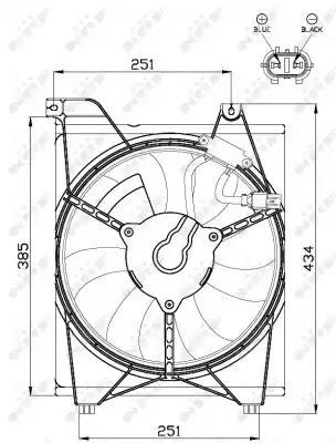Wentylator chłodnicy KIA RIO 05- NRF 47515