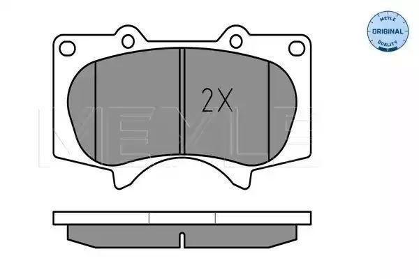 KLOCKI HAMULCOWE PRZÓD TOYOTA LAND CRUISER 03- PAJERO 07- Z CZUJNIKIEM MEYLE 0252402417/W