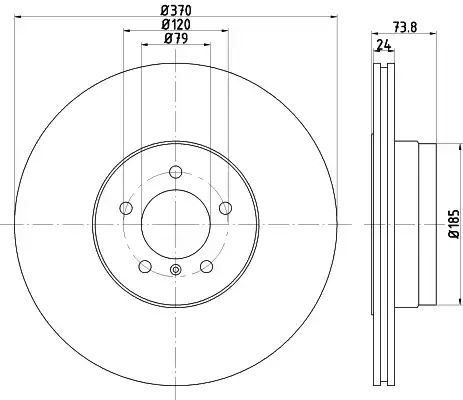 Tarcza hamulcowa tył BMW E65 E66 745D 760I 370MM Textar 92155203
