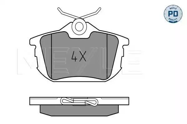 KLOCKI HAMULCOWE TYŁ VOLVO S40 MEYLE 0252186115/PD