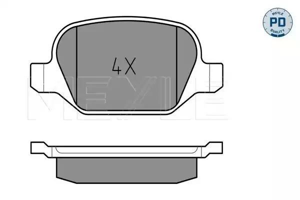 KLOCKI HAMULCOWE TYŁ ALFA ROMEO 147 1,6-2,0 00- MEYLE 0252351716/PD