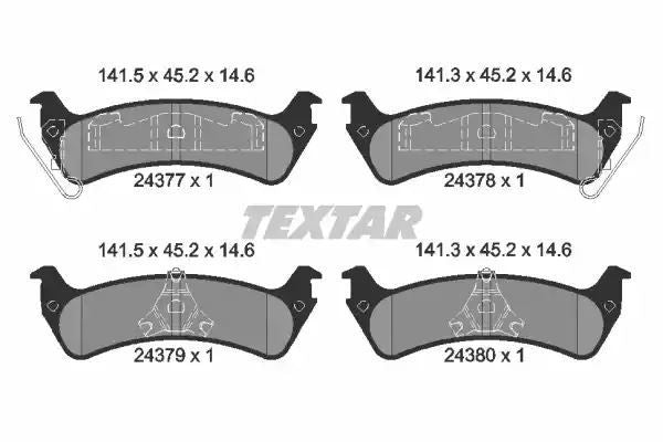 Klocki hamulcowe tył Ford EXPLORER WINDSTAR 3,0-5,0 4WD 95-01 Textar 2437701