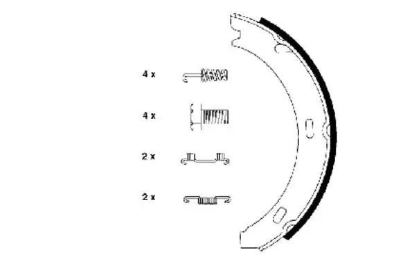 Szczęki hamulca ręcznego Mercedes W124 W201 W202 W210 QB105-0622 Textar 91032800