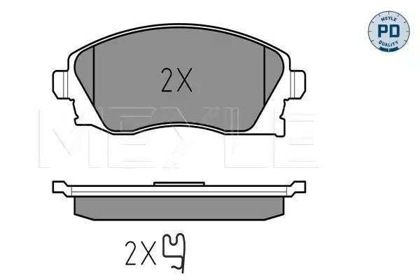KLOCKI HAMULCOWE PRZÓD OPEL CORSA C COMBO 01- MEYLE 0252322517/PD