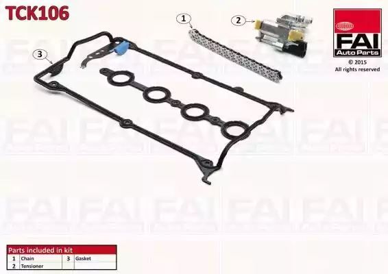 ZESTAW ŁAŃCUCHA ROZRZĄDU VW Z USZCZELNIENIEM FAI Auto Parts TCK106