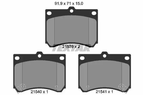 Klocki hamulcowe przód Mazda MX-3 Textar 2153901