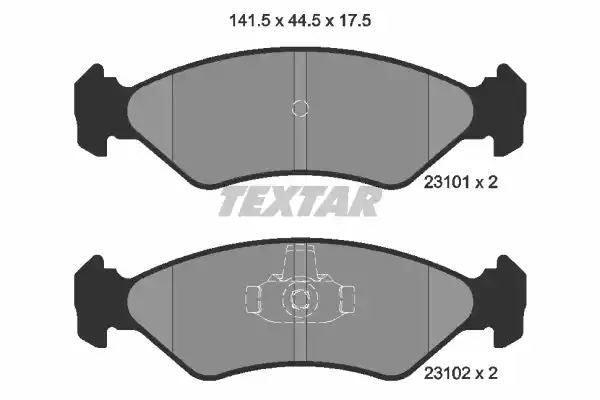 Klocki hamulcowe przód Ford FIESTA -96 96-00 KA -00 Textar 2310101