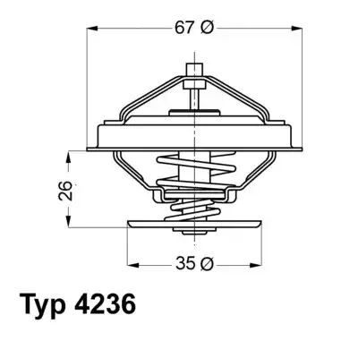 TERMOSTAT BMW 88C M10/42 E30/3 Wahler 423688D