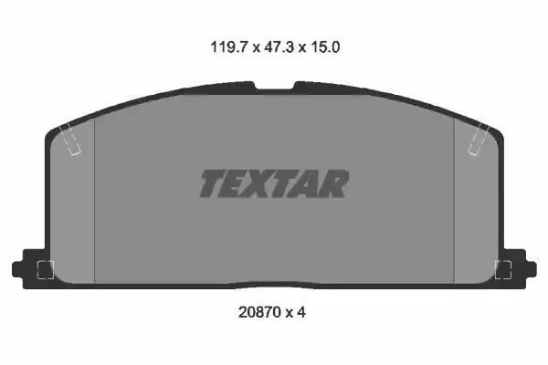 Klocki hamulcowe przód Toyota COROLLA 83-92 Textar 2087001