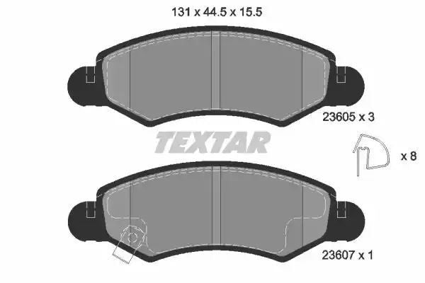 Klocki hamulcowe przód Opel AGILA 00- 1,0-1,3 Suzuki I Textar 2360501