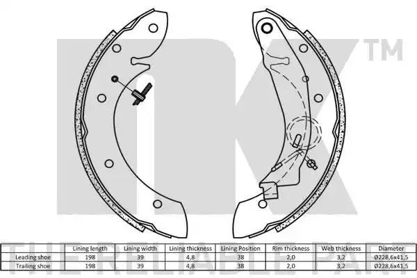Szcz��ki hamulcowe Citroen BERLINGO 96- PARTNER 96- SPRʯYNKI 7919756 NK Autoparts 2719598