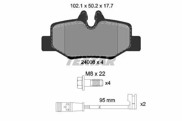 Klocki hamulcowe tył Mercedes VITO VIANO 03- W639 Textar 2400801