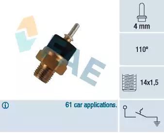 Czujnik temperatury wody Mercedes M102-103 OM602 110 FAE 35780