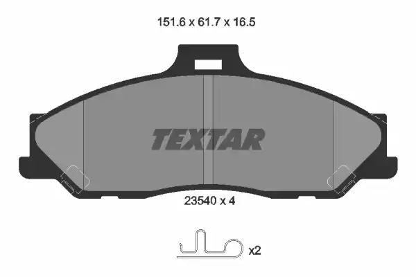 Klocki hamulcowe przód Mazda MPV 99- Textar 2354001