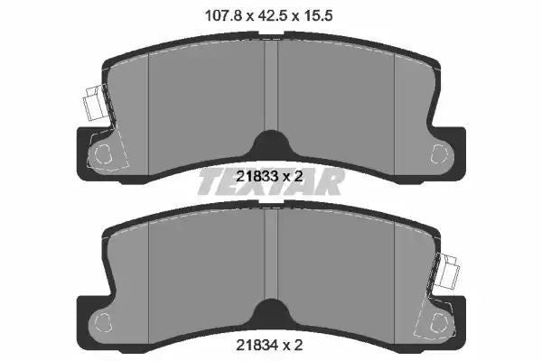 Klocki hamulcowe tył Toyota AVENSIS 97-01 COROLLA E11 -01 CAMRY 01- Textar 2183301