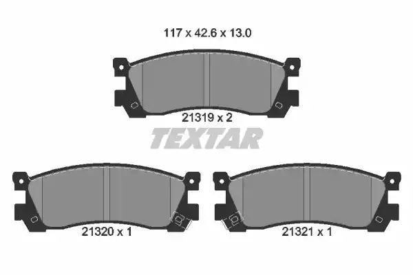 Klocki hamulcowe tył Mazda XEDOS-9 Textar 2131901