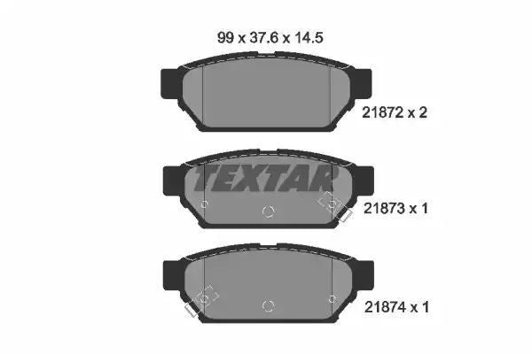 Klocki hamulcowe tył Mitsubishi CARISMA Textar 2187202