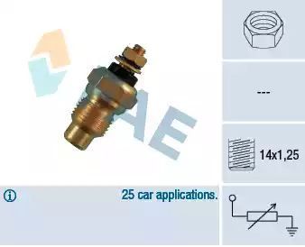Czujnik temperatury wody Renault 1,1-1,4B -89 C25 2, FAE 30260