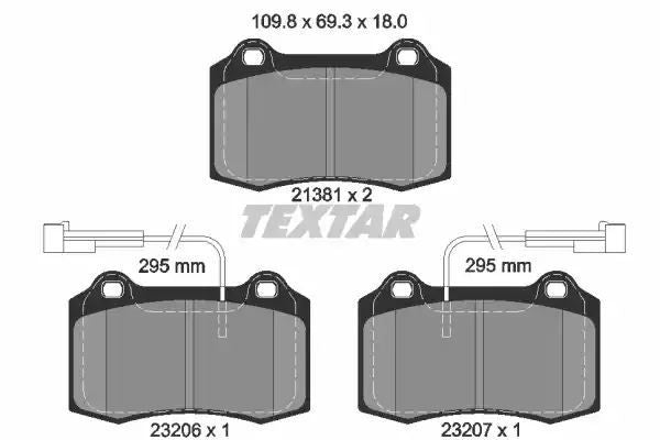Klocki hamulcowe przód Alfa Romeo 156 3,2 Textar 2138103