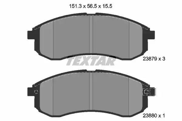 Klocki hamulcowe przód Mitsubishi L200 96-07 Textar 2387902