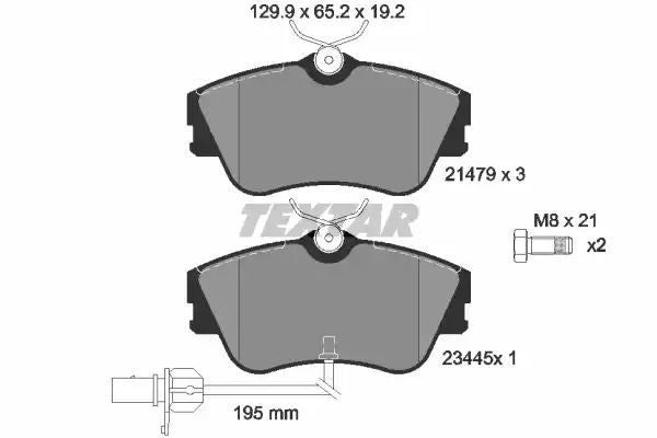 KLOCKI HAM. VW P. T4 09/90 15 Textar 2147903
