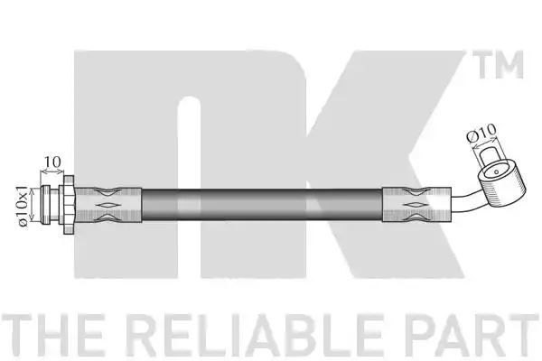Przewód hamulcowy elastyczny przód Nissan PRIMERA 90-96 PR 430MM NK Autoparts 8522104