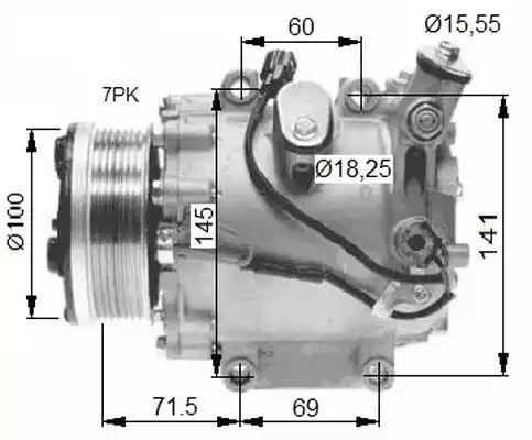KOMPRESOR KLIMATYZACJI HONDA CIVIC 2005- 2.2CTDI NRF 32491