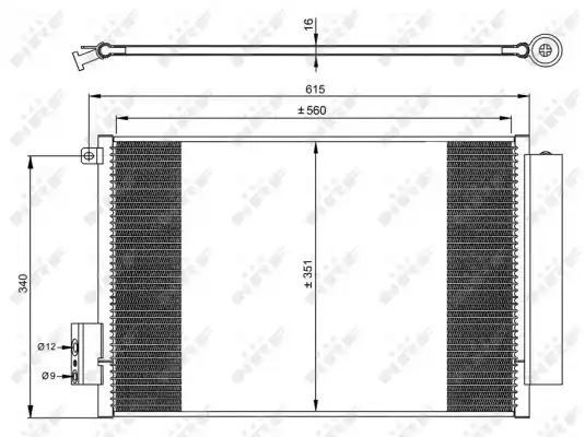 Chłodnica skraplacz klimatyzacji Fiat 500L 1.4 09 12- NRF 350065