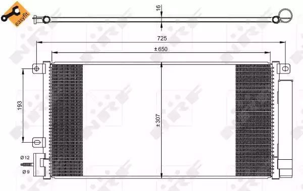 Chłodnica skraplacz klimatyzacji Opel MOKKA 1.4 06 12- NRF 350067