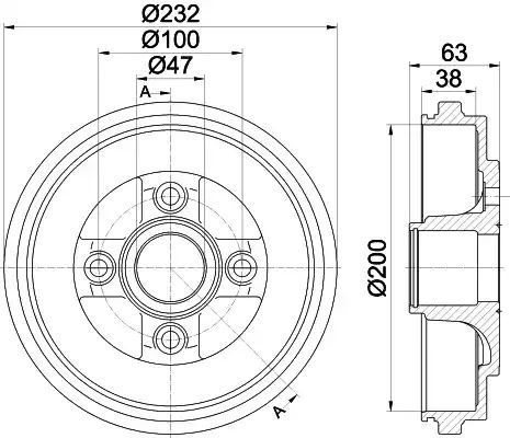 Bęben hamulcowy Opel AGILA 00- Textar 94033200