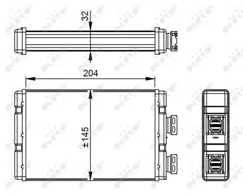 Nagrzewnica BMW E46 98- -AC NRF 54295