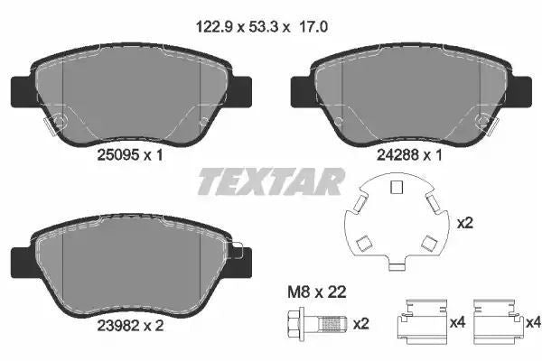 Klocki hamulcowe przód Opel ADAM 12- Textar 2509501