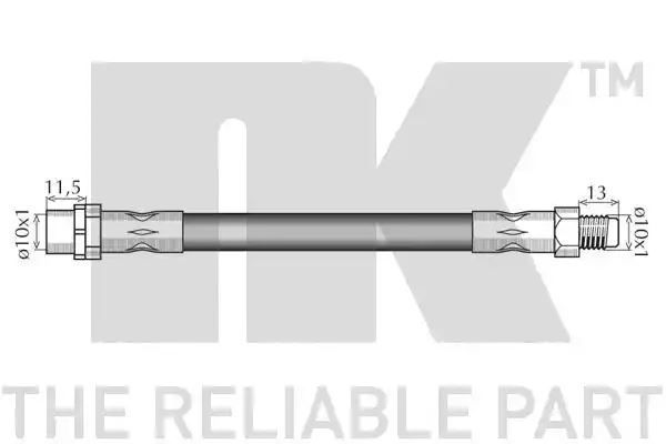 Przewód hamulcowy elastyczny przód BMW E81 E87 E90 03- 550MM NK Autoparts 851522