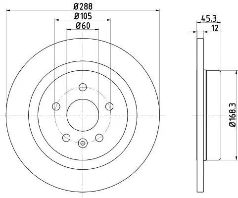Tarcza hamulcowa tył Opel ASTRA 1,0-1,6 15- 288x12 Textar 92275203