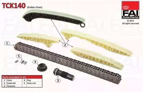 ZESTAW ŁAŃCUCHA ROZRZĄDU DB M272/273 (ZE SPINKĄ) FAI Auto Parts TCK140
