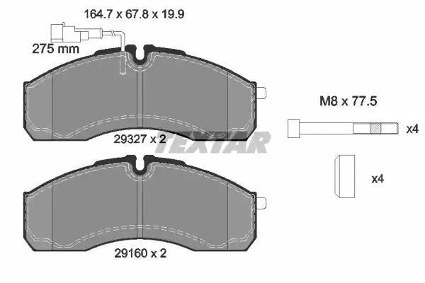 KLOCKI HAM. RENAULT P. MAXITY 07- Textar 2932701