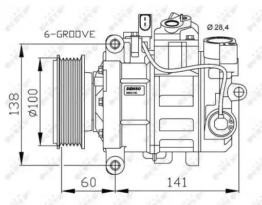 KOMPRESOR KLIMATYZACJI AUDI A4 2000-2004 NRF 32263G