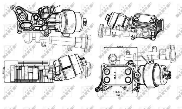 Chłodnica oleju Opel AGILA 1.3D 08- NRF 31327